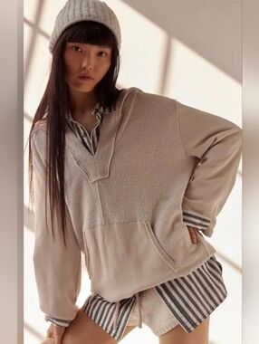 Free People Free-est Beach-to-Street Pullover Hoodie | Boho Oversized | Like New